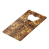 Golden Tribal Pattern Abstract Kredietkaart Flessenopener (Voorkant Gekanteld)