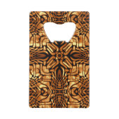 Golden Tribal Pattern Abstract Kredietkaart Flessenopener (Achterkant)