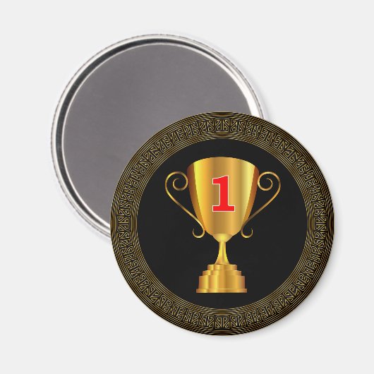 Golden trofee magneet (Voorkant / Achterkant)