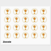 Golden trofee ronde sticker (Vel)