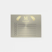 Golden Tropical Palm feuille Post-it Notes (Devant)