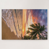 Golden Tropical Sunset Beach Puzzle Legpuzzel (Horizontaal)