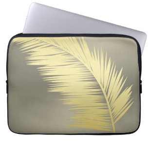 Golden Tropische palmbladeren Laptop Sleeve