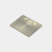 Golden Tropische palmbladeren Post-it Notes (Schuin)