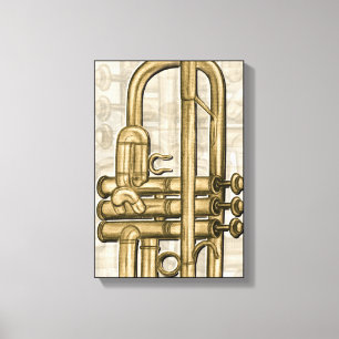 Golden Trumpet Canvas afdrukken