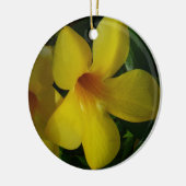 Golden Trumpet Flowers II Tropisch Keramisch Ornament (Links)