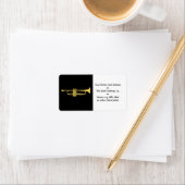 Golden Trumpet Music Theme Etiket (Insitu)