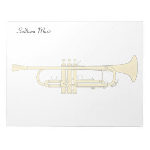 Golden Trumpet Music Theme Notitieblok