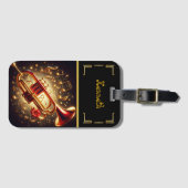 Golden Trumpet Musical Bagagelabel (Voorkant (horizontaal))