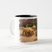 GOLDEN TWEEKLEURIGE KOFFIEMOK (Voorkant links)