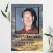 Golden Twilight Cloud Photo Funeral Program Programma