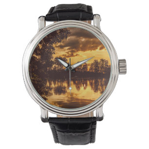 Golden Twilight Sunset Horloge
