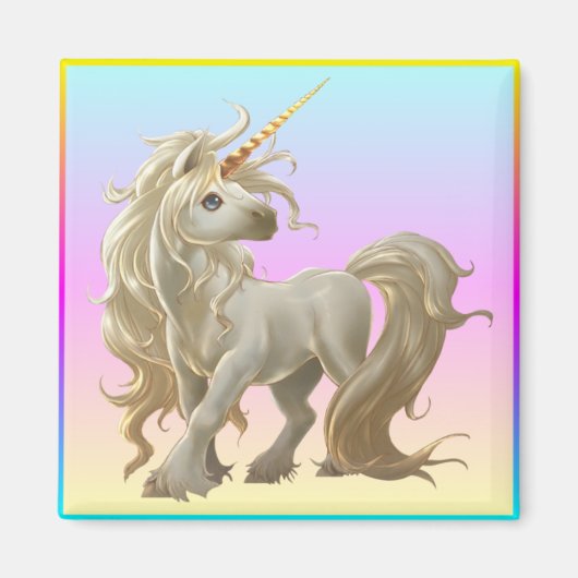 Golden Unicorn Magnet Magneet (Voorkant)