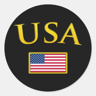 Golden USA Ronde Sticker
