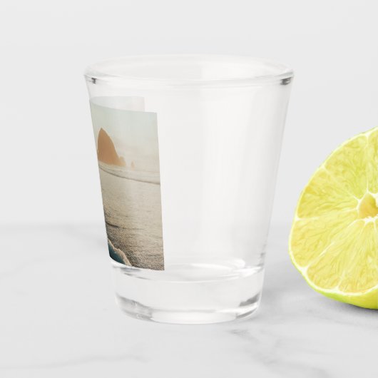 Golden uur in Cannon Beach Shot Glas (Rechts)