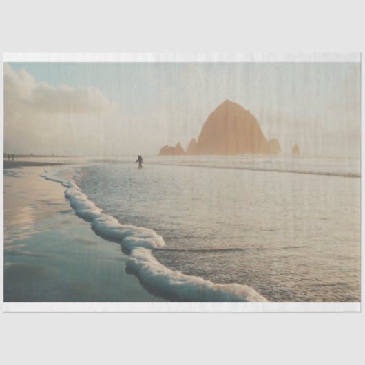 Golden uur in Cannon Beach Tissuepapier (Voorkant)