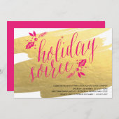 GOLDEN VACANCES SOIREE FÊTE Invitation (Devant / Derrière)