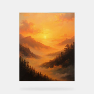 Golden Valley Sunrise Acryl Bord