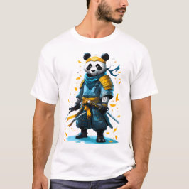 Golden Valor Panda Samurai T-shirt