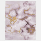 Golden Vein Marble Blush Aura Fleece Blanket Deken (Voorkant)