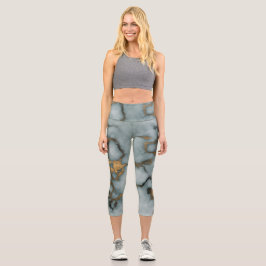 Golden Vein Marble  Ocean Mist Leggings