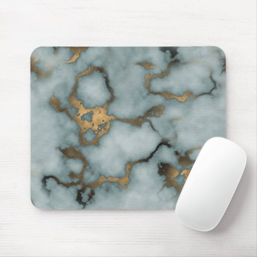 Golden Vein Marble Ocean Mist Mouse Pads Muismat (Met muis)