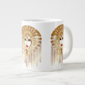 Golden Venice Carnival Party Masker Extra Grote Beker (Voorkant rechts)