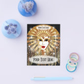 Golden Venice Carnival Party Masker Flyer (Enkel)