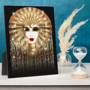 Golden Venice Carnival Party Masker Fotoplaat