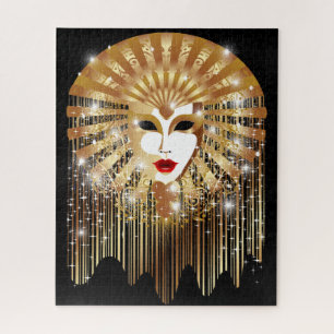 Golden Venice Carnival Party Masker Legpuzzel