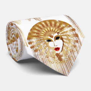 Golden Venice Carnival Party Masker Stropdas