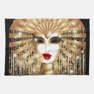 Golden Venice Carnival Party Masker Theedoek