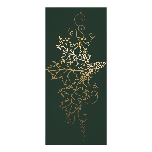 Golden Vineyard Mariage Menu Mariage (Dos)