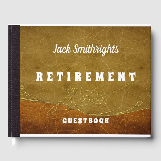 Golden Vintage Texture Retraite Livre d'or (Recto)