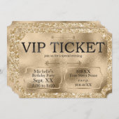 Golden VIP TICKET Special Event Kaart (Voorkant / Achterkant)