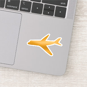 Golden vliegtuig, uitzicht sticker