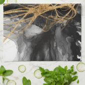 Golden Vortex I Theedoek (Gevouwen)