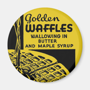Golden Waffles Breakfast Magneet