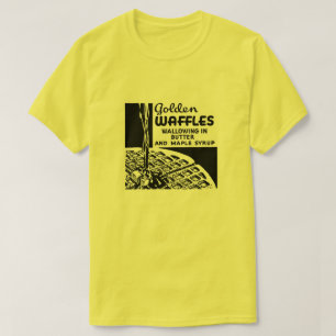 Golden Waffles Restaurant met naam T-shirt