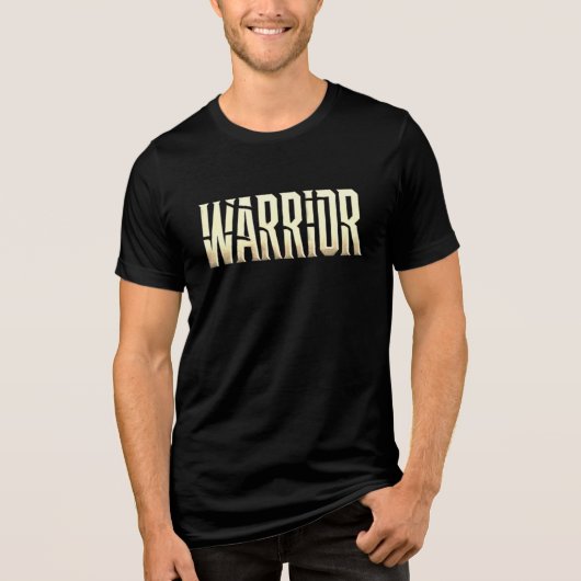 Golden Warrior - Bold Metallic Tri-Blend Shirt (Voorkant)