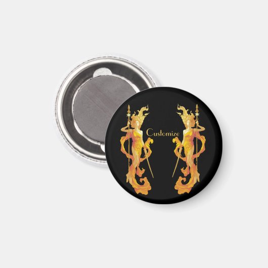 Golden Warrior Goddess Thunder_Cove Magneet (Voorkant / Achterkant)