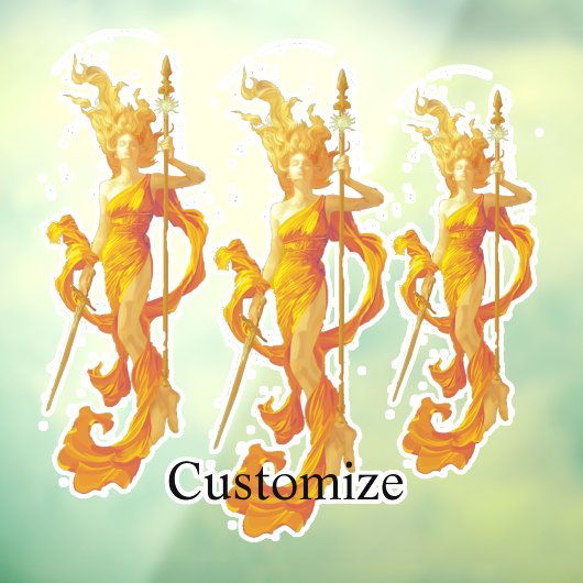 Golden Warrior Goddess Thunder_Cove Raamsticker (Vel 3)
