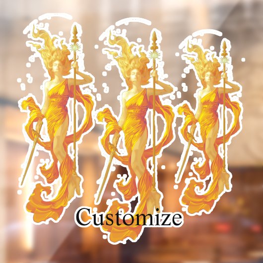 Golden Warrior Goddess Thunder_Cove Raamsticker (Vel 2)
