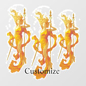Golden Warrior Goddess Thunder_Cove Raamsticker (Vel)