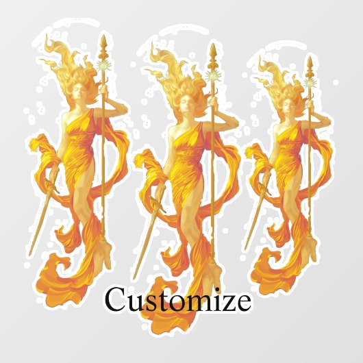 Golden Warrior Goddess Thunder_Cove Raamsticker (Vel)