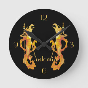 Golden Warrior Goddess Thunder_Cove Ronde Klok