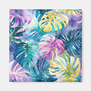 Golden Waterverf Tropical Leaves Paradise Magneet