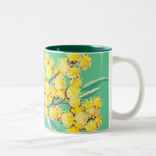 Golden wattle-symbool uit Australië Tweekleurige Koffiemok