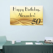 Golden Wave Custom 50e verjaardagsfeestje Spandoek (Beurs)