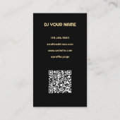 Golden wave faux vloeibaar goud textuur DJ Visitekaartje (Achterkant)